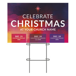 Vibrant Paint Christmas 36"x23.5" Large YardSigns