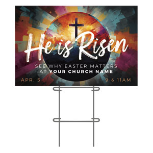 He Is Risen Hope 36"x23.5" Large YardSigns