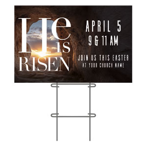 Tomb Risen 36"x23.5" Large YardSigns