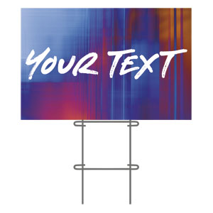 Colorful Blur Your Text 36"x23.5" Large YardSigns