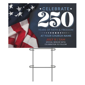 Celebrate 250 36"x23.5" Large YardSigns