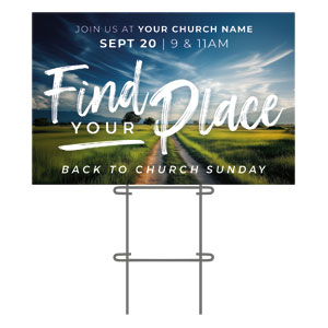 BTCS Find Your Place 36"x23.5" Large YardSigns