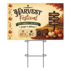 Harvest Festival Sign Post 